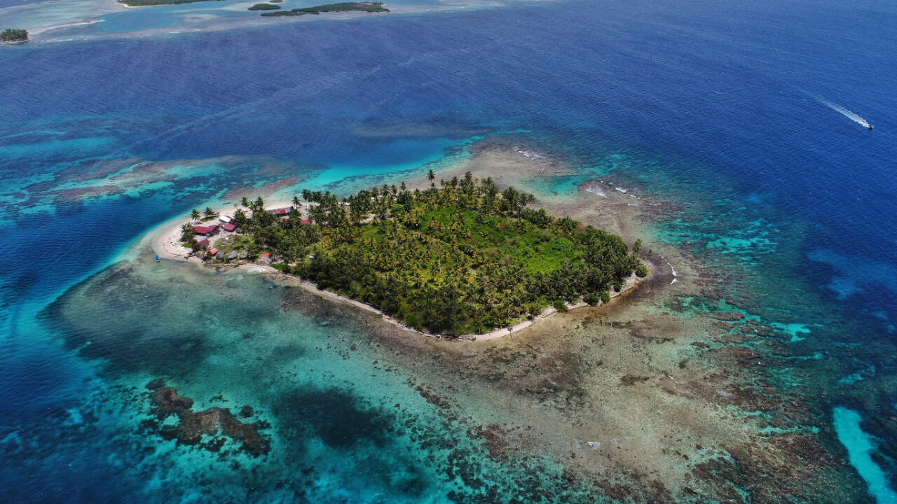 Aerial image of San Blas in Panama