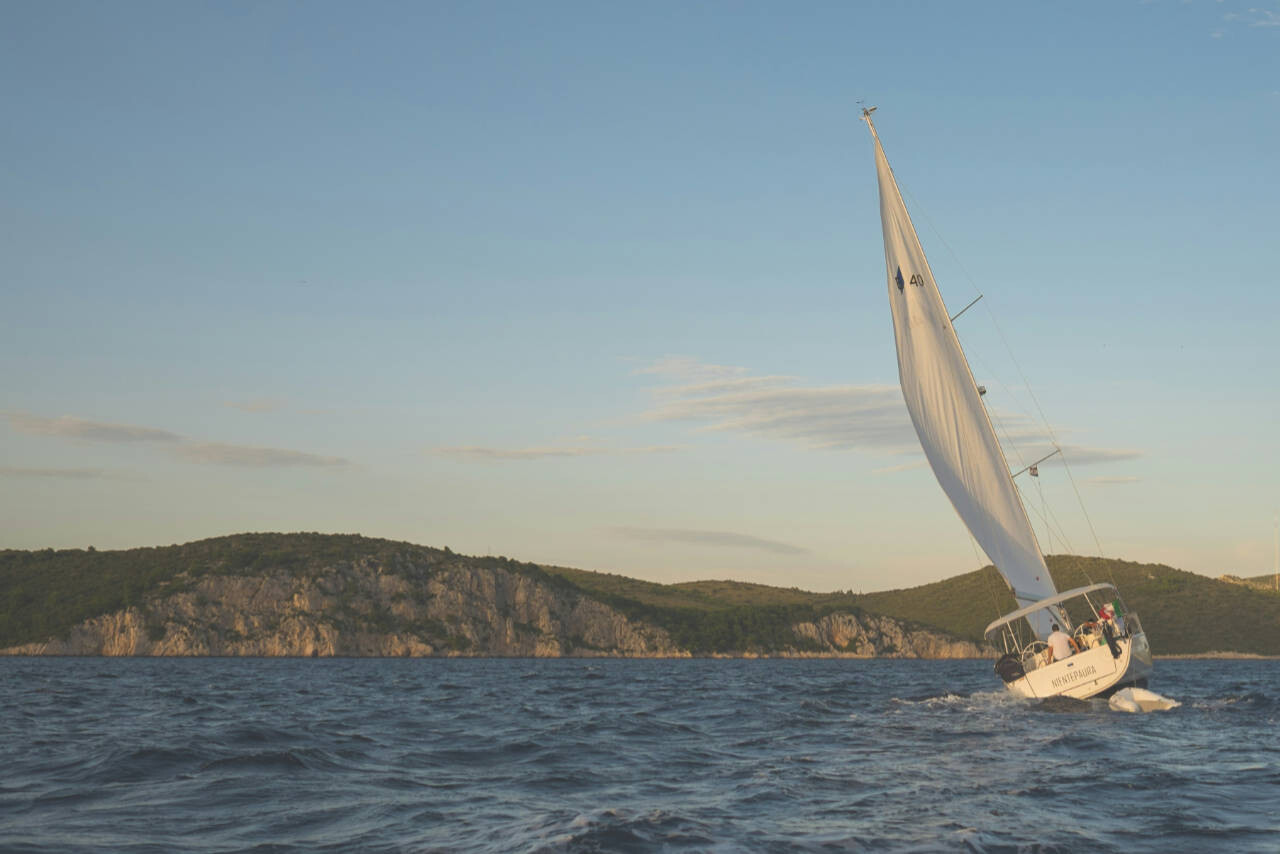 Sailing near Trogir, Croatia