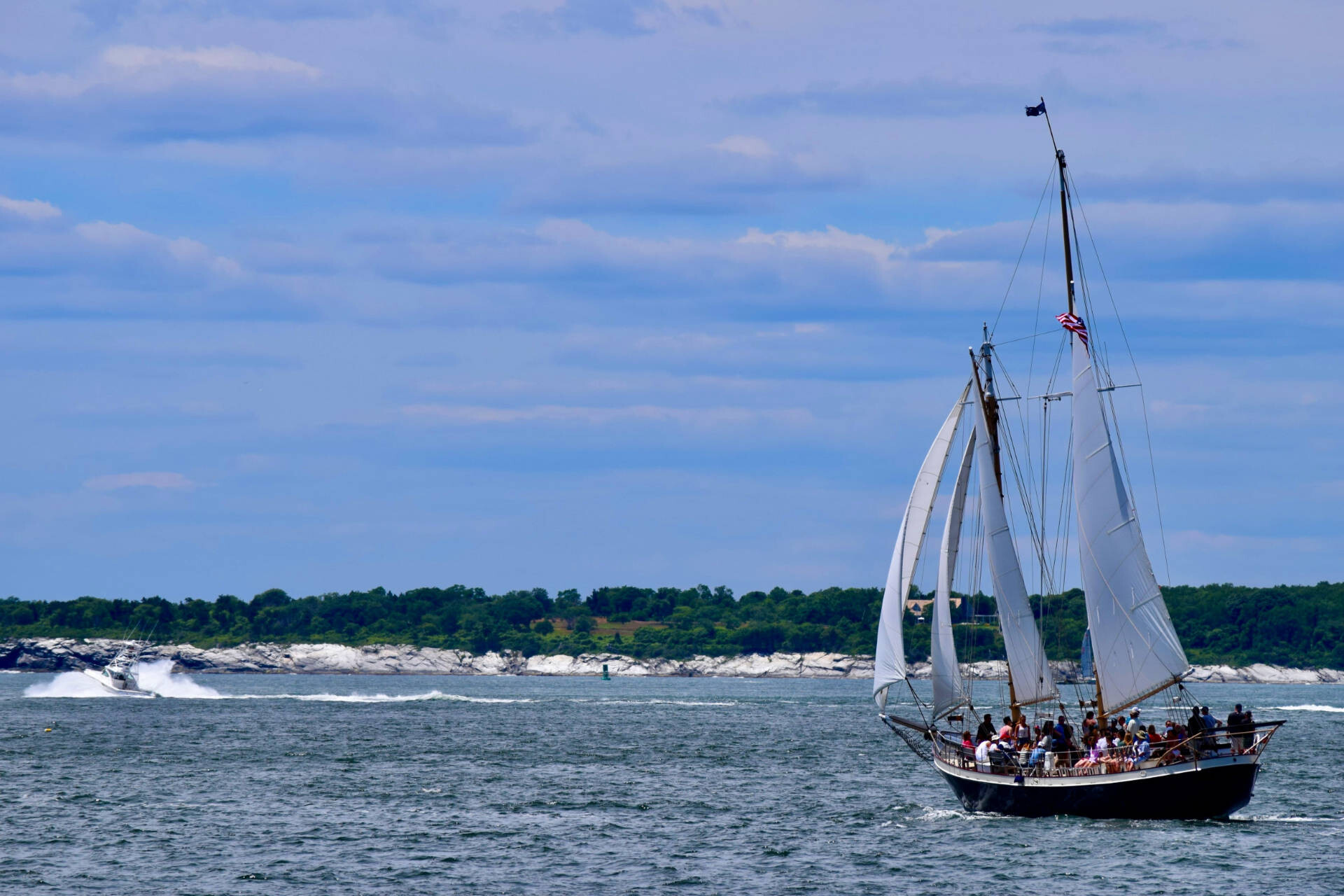 Sailing boat in Rhode Island