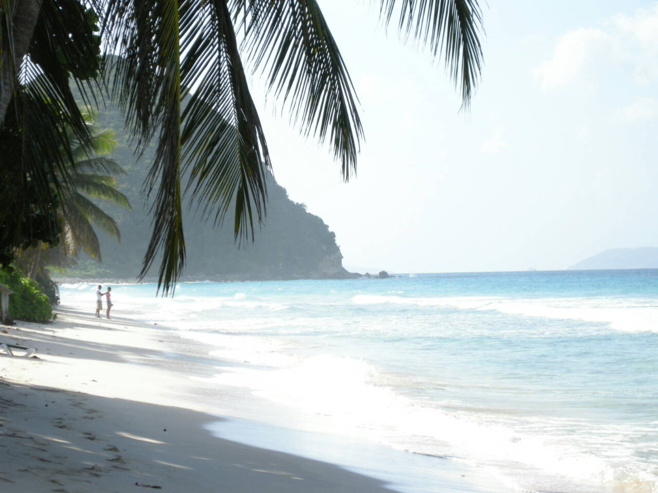 The beach at Long Bay, Tortola, in the British Virgin Islands