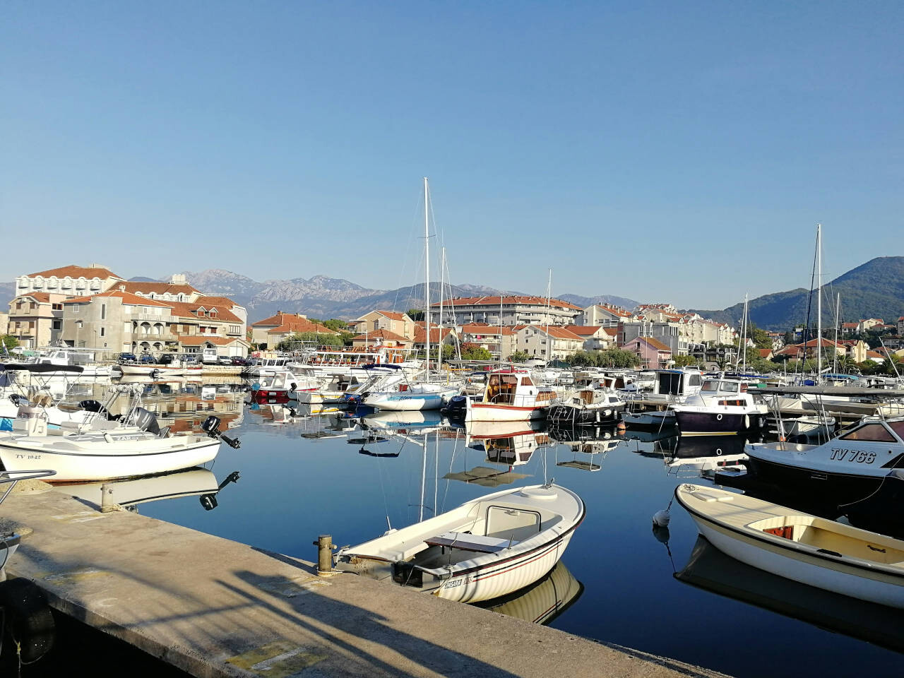 Port in Tivat in Montenegro