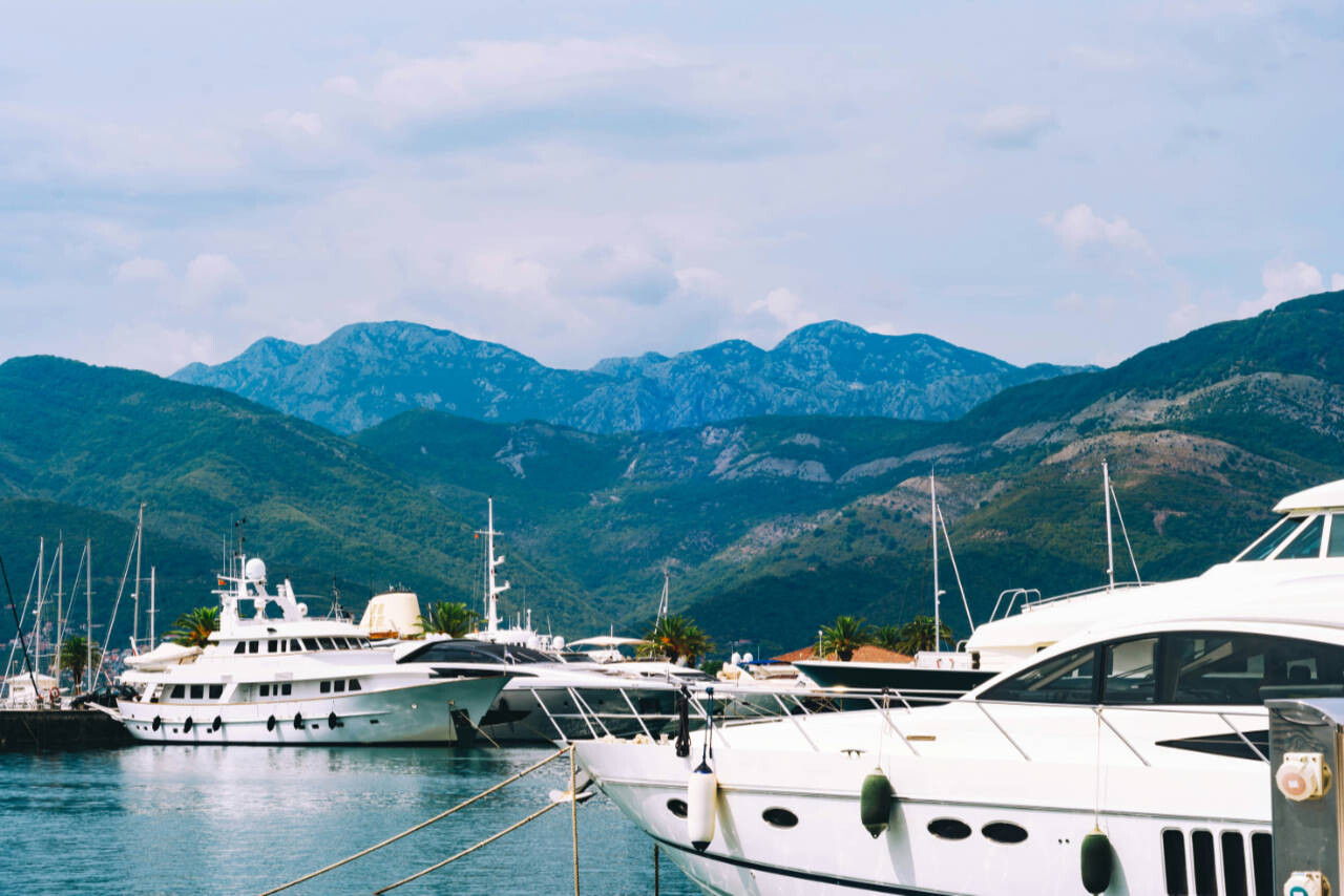 Tivat bay in Montenegro