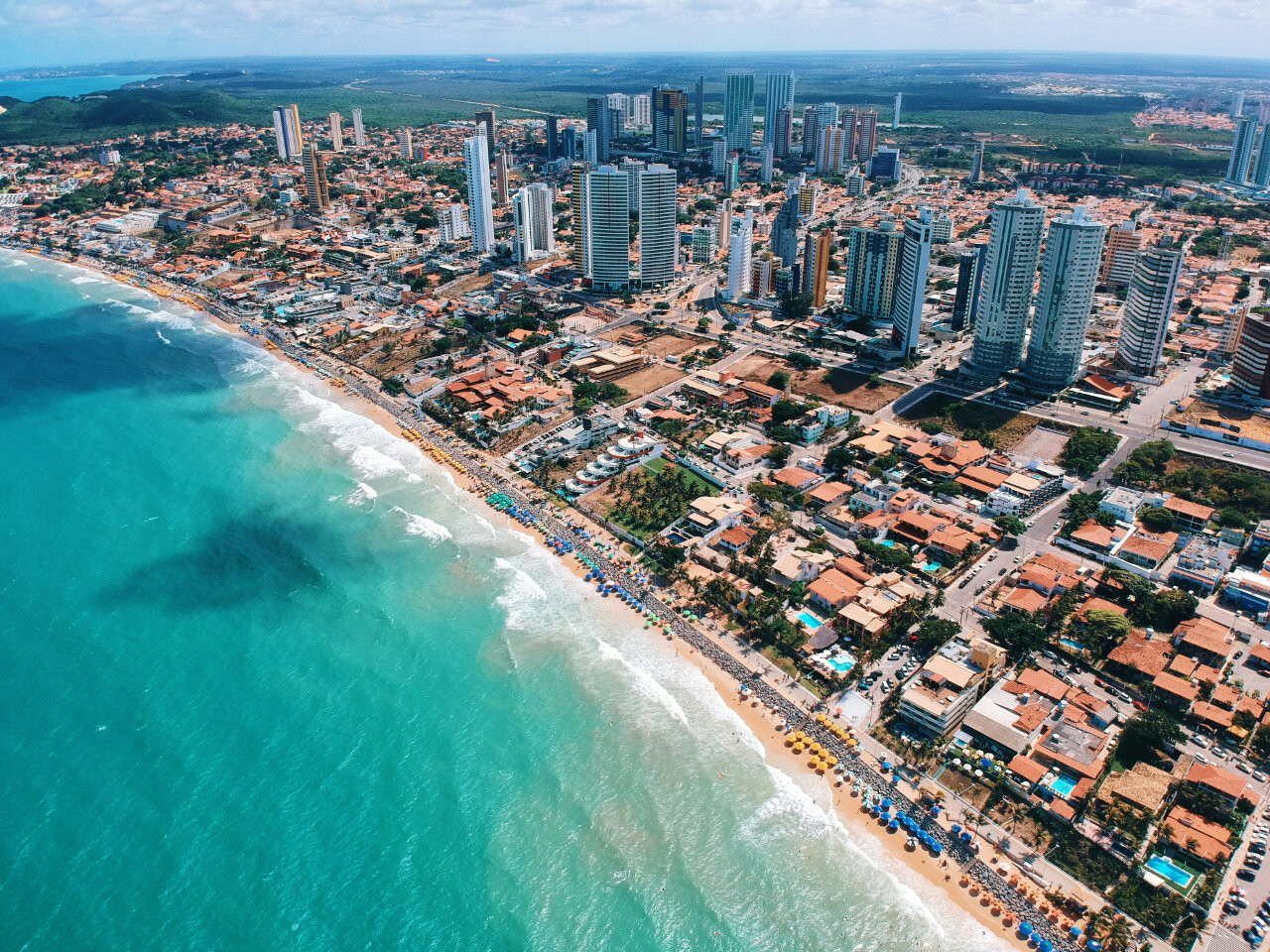 A beautiful summer day in Ponta Negra Beach (Natal, Brazil) - one of the most popular destinations in Brazil