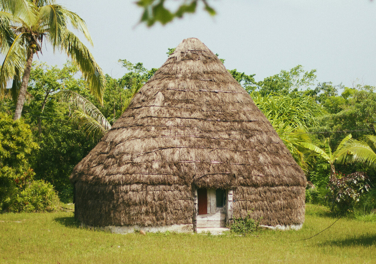 Traditional hut in Lifou, New Caledonia