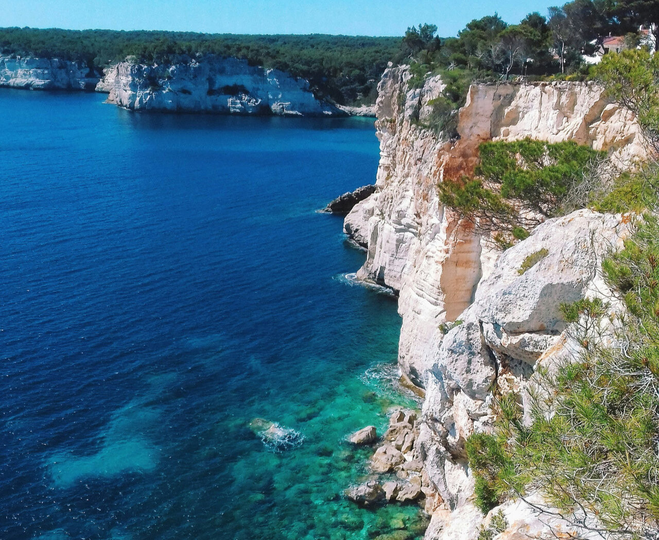 Cliffs at the Sea in Menorca, Spain