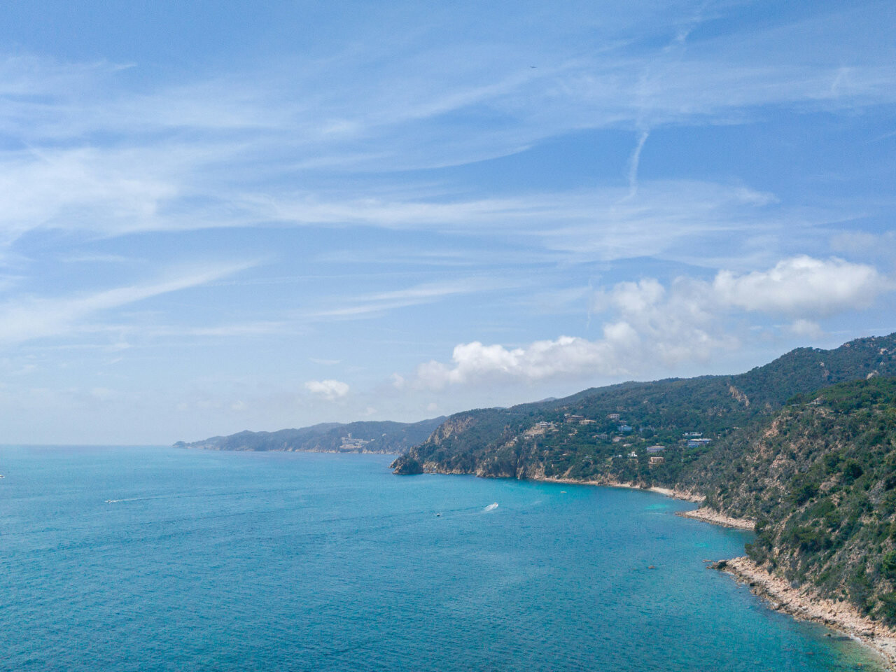 Costa Brava coastline during spring