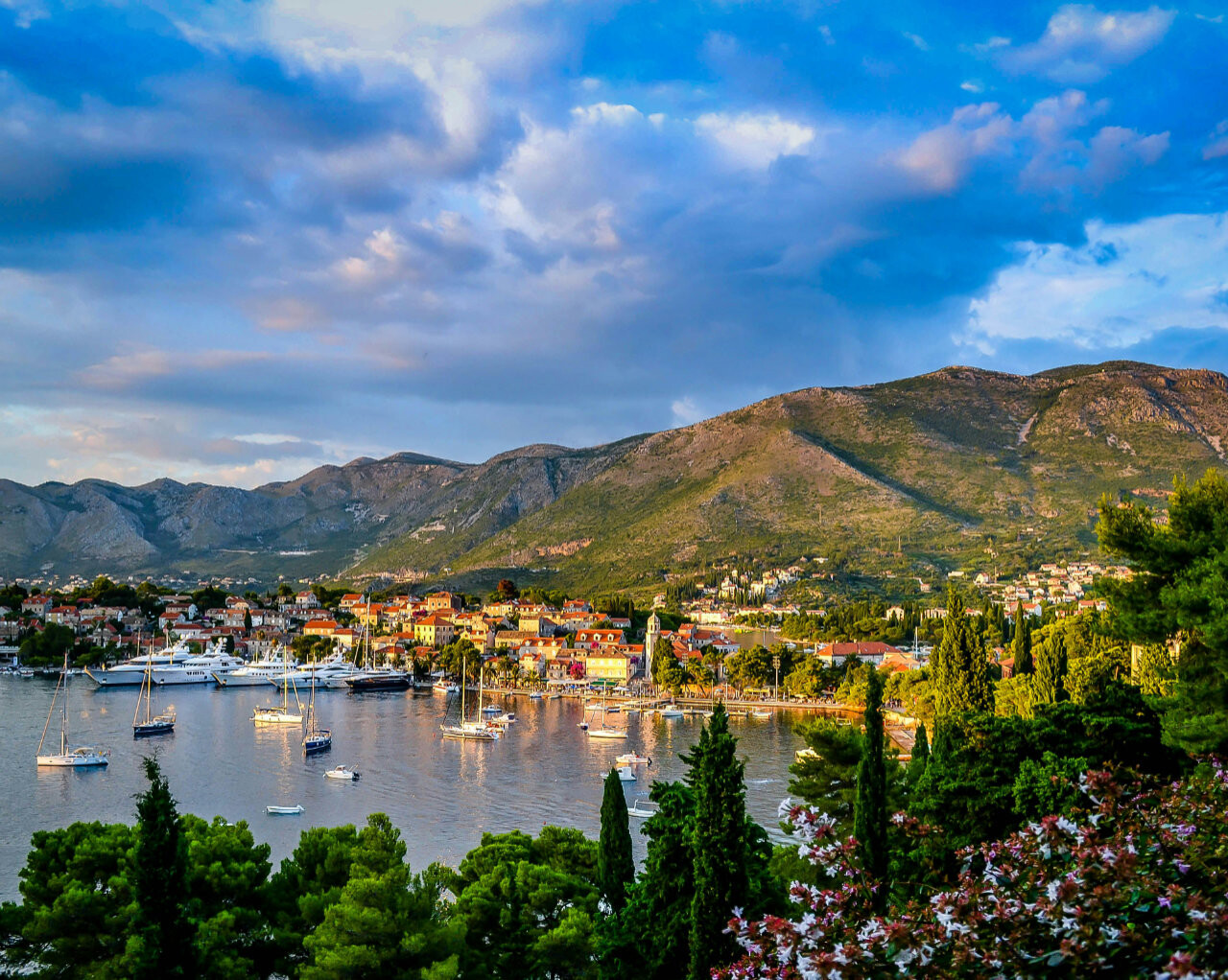 Boats in Cavtat, Croatia