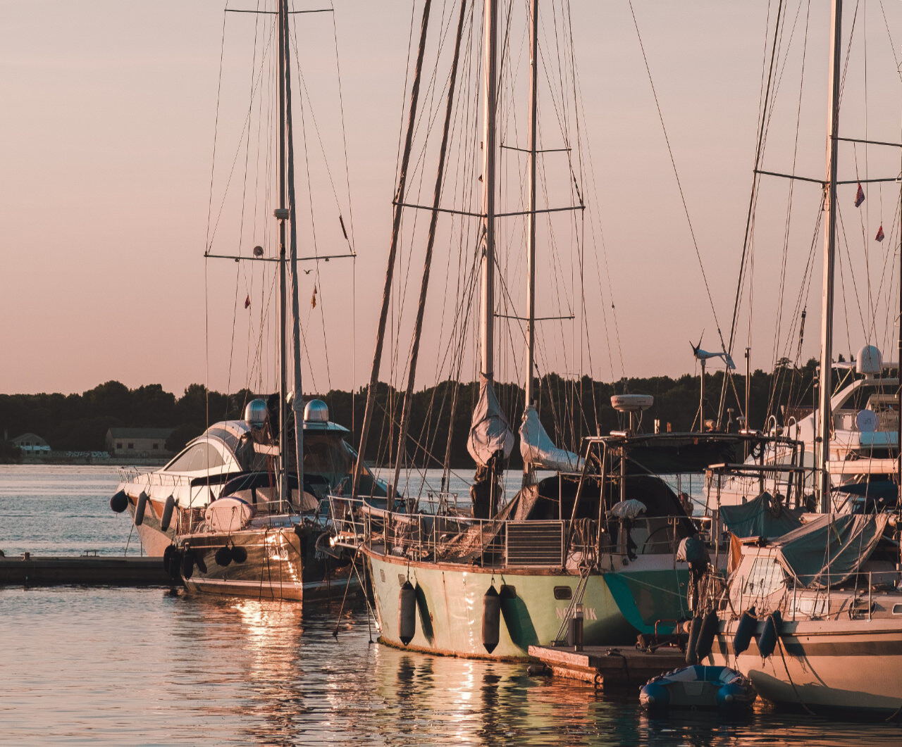 Boats in harbor, Pula, Croatia