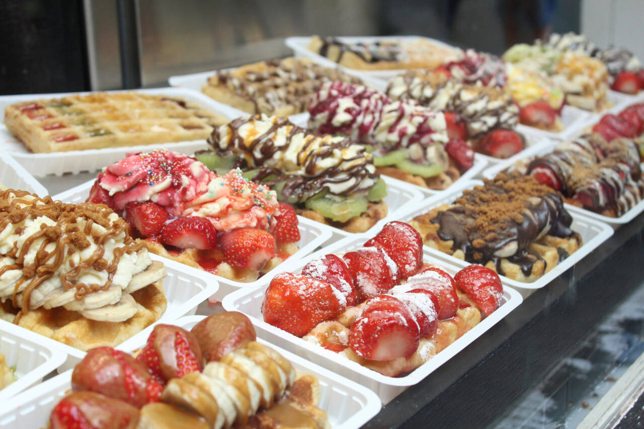 Belgian waffles in Nieuwpoort