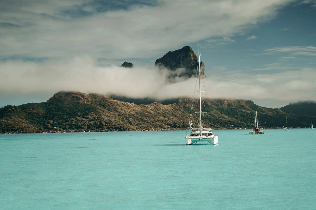 Catamaran in Bora Bora, French Polynesia