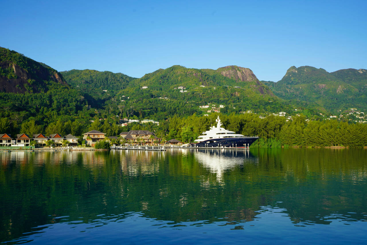 Eden Island marina in Seychelles