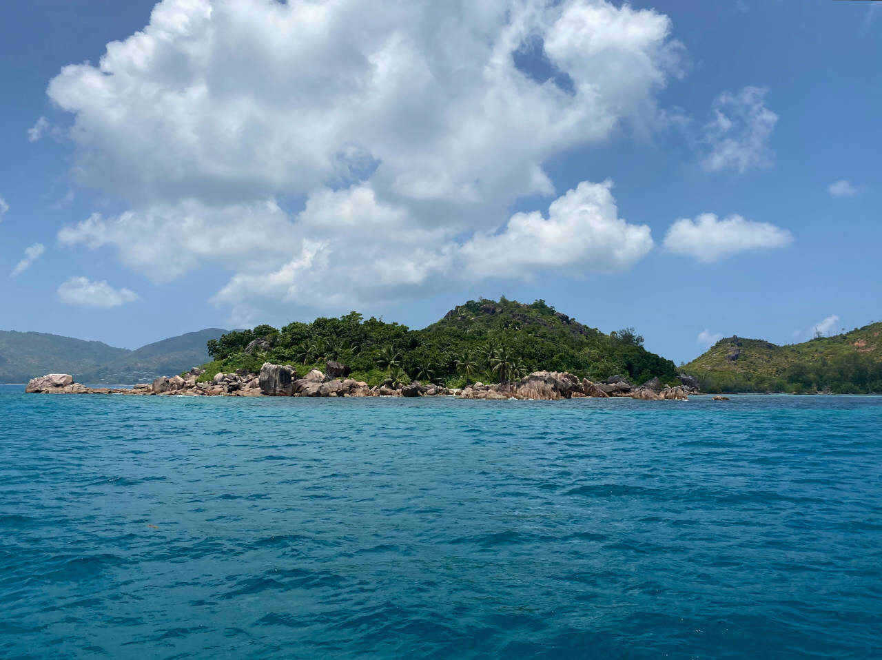 A boat ride in Baie Sainte Anne, Seychelles