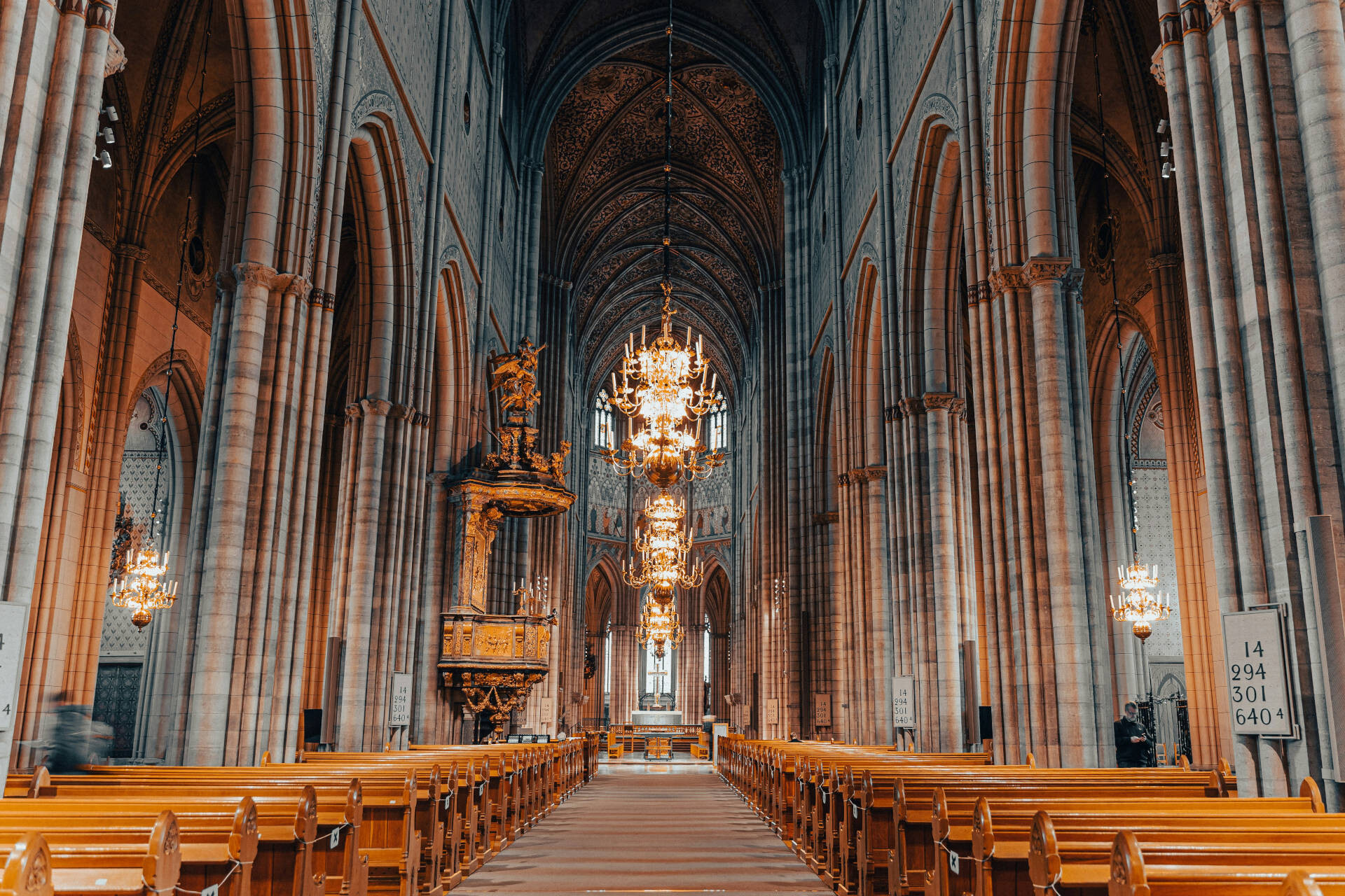 Uppsala Cathedral in Uppsala, Sweden