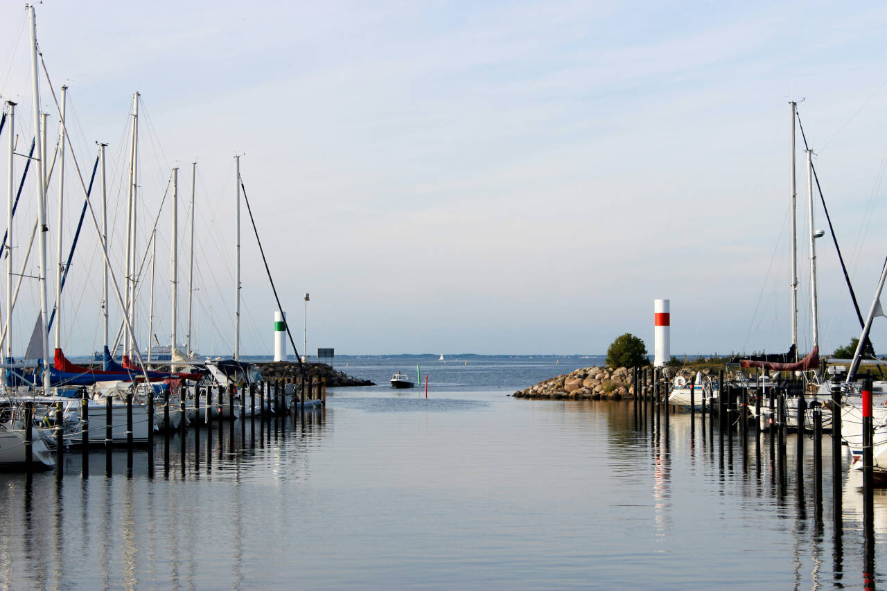 Boats in the marina in Sweden